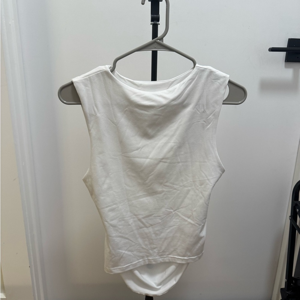 Sleeveless White Women's Top